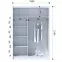 Skriňa Ladder 150 biela/lamely dub craft,3