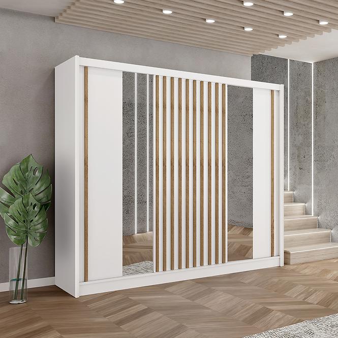 Skriňa Ladder 250 biela/lamely dub craft