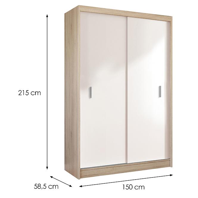 Skriňa POP 150 biela/sonoma