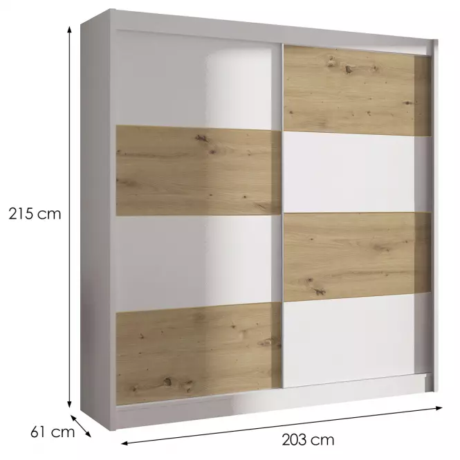 Skriňa DUO 203 biela/artisan