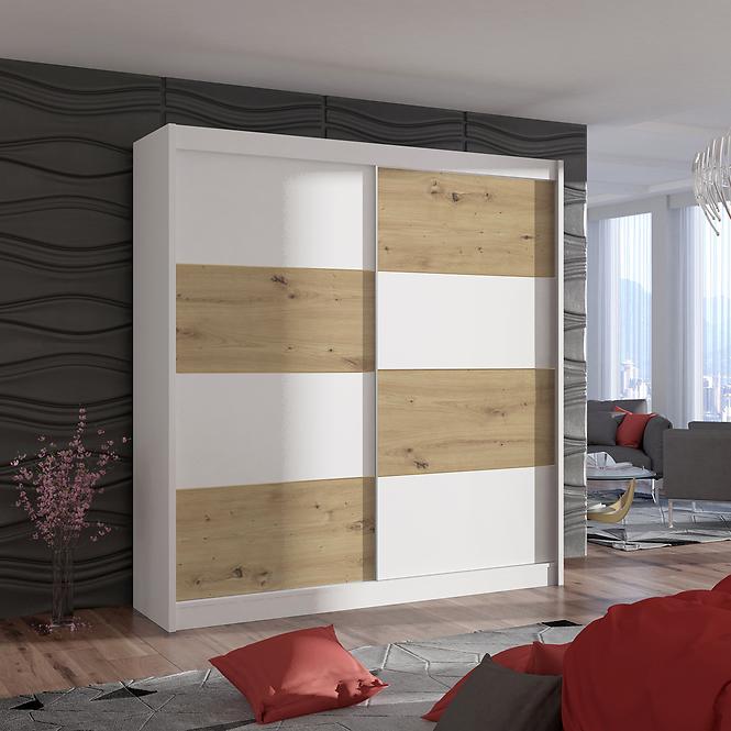 Skriňa DUO 203 biela/artisan