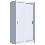 Skriňa s posuvnými dverami Multi 120 cm - biela, dvojdverová