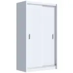 Skriňa s posuvnými dverami Multi 150 cm - biela, dvojdverová