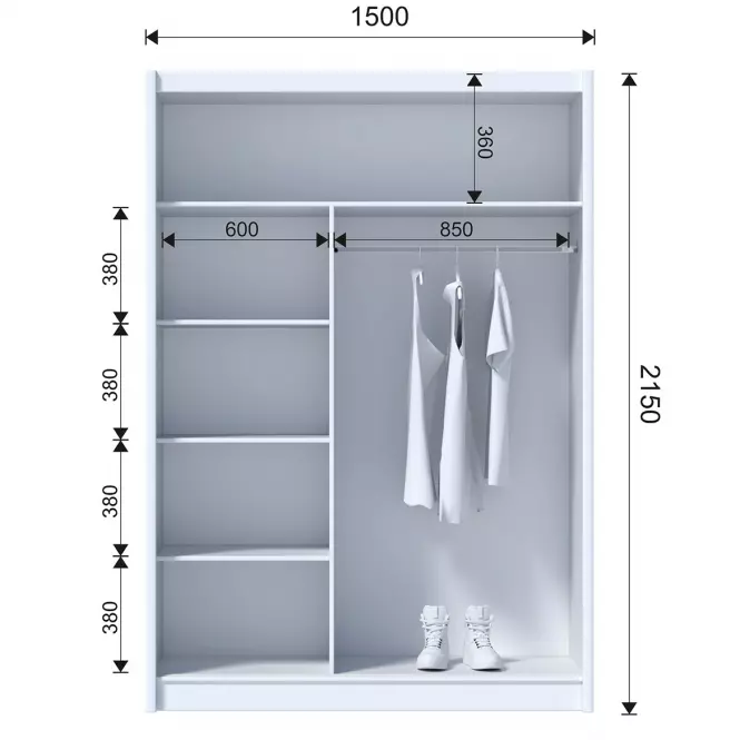 Skriňa Multi 150 craft/čierna