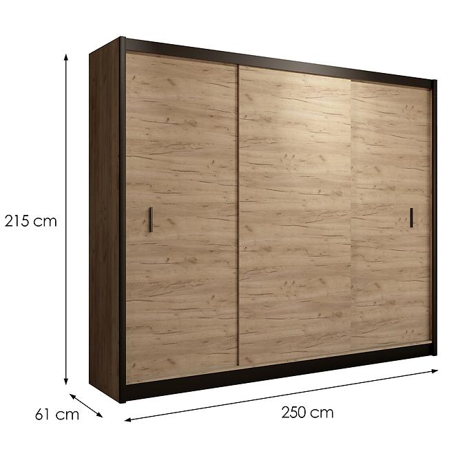 Skriňa Multi 250 craft/čierna