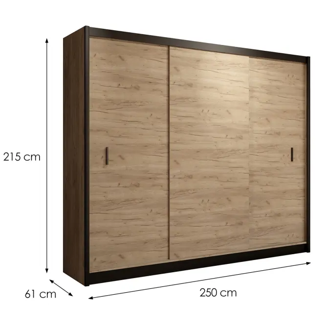 Skriňa Multi 250 craft/čierna,2