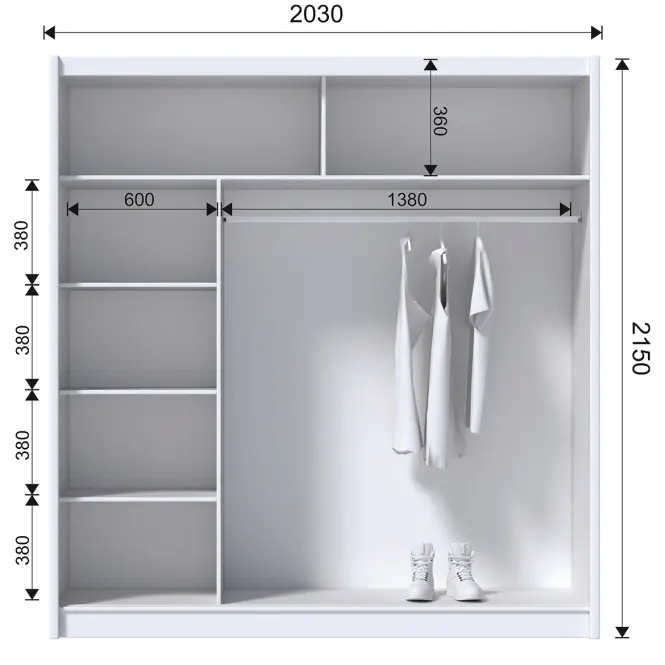 Skriňa Solo 203 biela,3