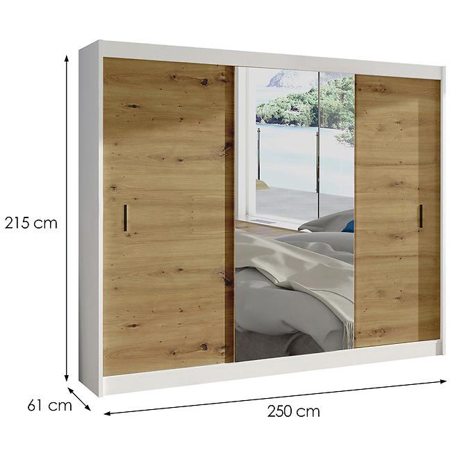 Skriňa ART 250 biela/artisan