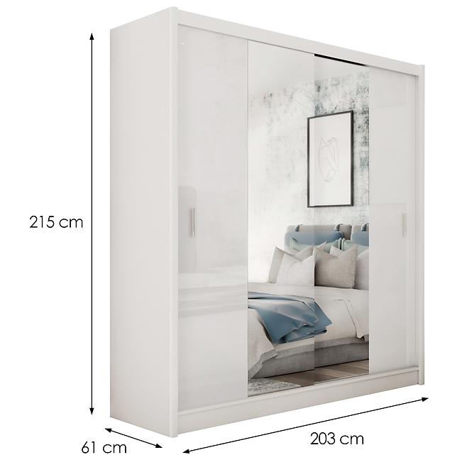 Skriňa Blanca 203 biela/biela lesk