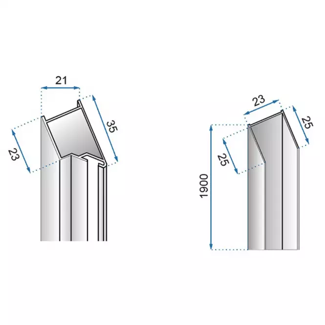 Magnetickú lištu Molier black 190 Rea K6395