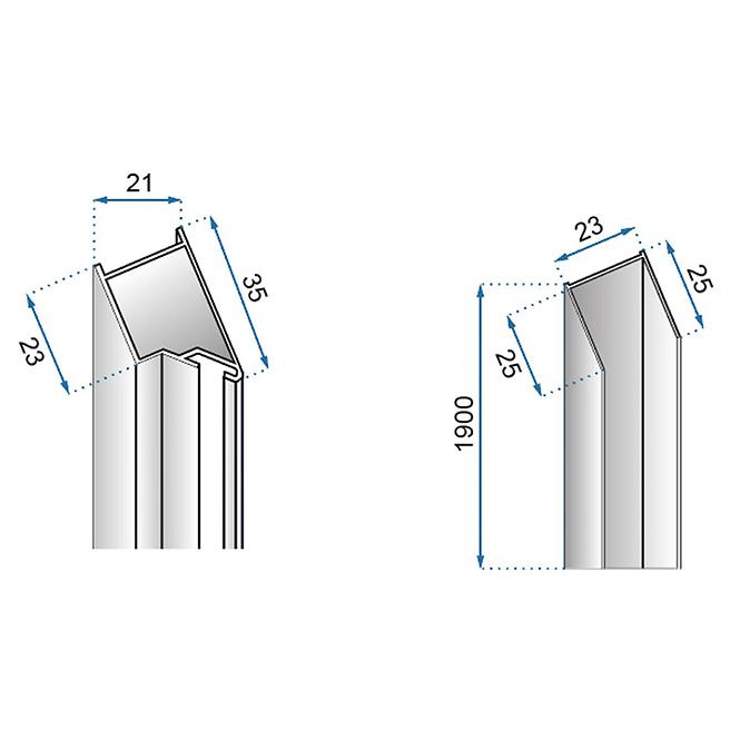 Magnetickú lištu Molier black 190 Rea K6395
