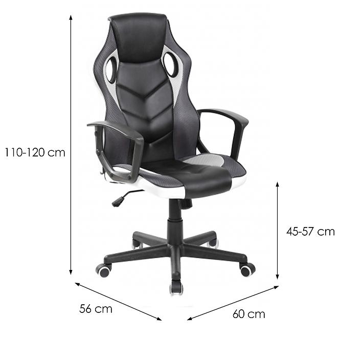 Kreslo pre hráča Star čierna/biela