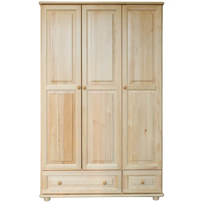 Borovicová skriňa SF106 120 cm – trojdverová, zásuvky