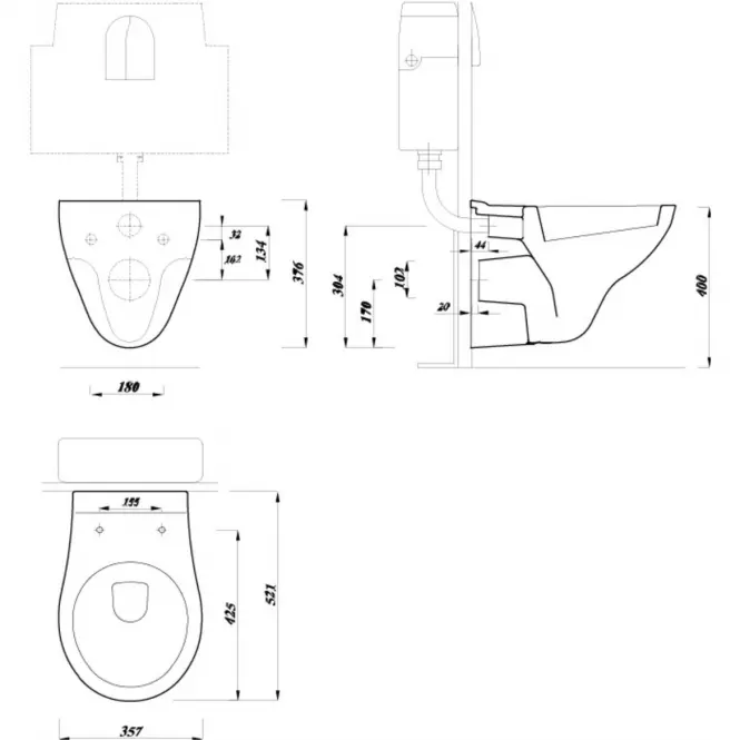 Závesná WC Misa Sydney New Eco