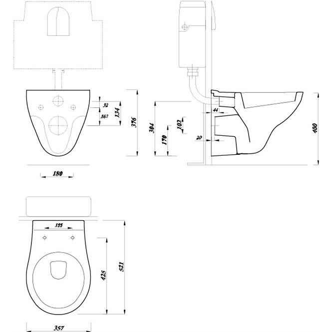 Závesná WC Misa Sydney New Eco