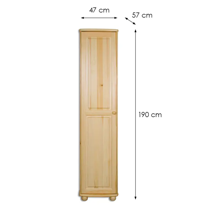 Borovicová skriňa SF112 47 cm – jednodverová,2