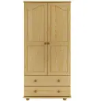Borovicová skriňa SF114 90 cm – dvojdverová, zásuvky