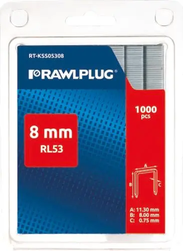 Zošívacie spony Rawplug RL53 8 mm 1000 ks