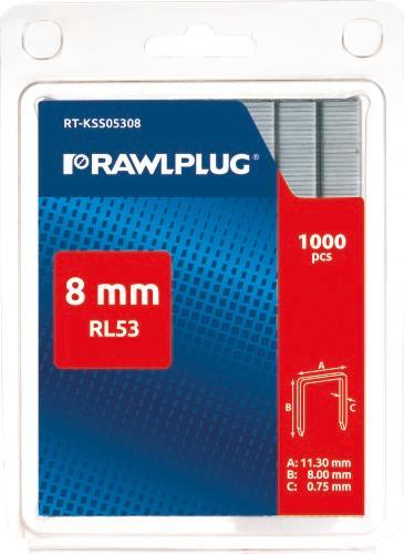 Zošívacie spony Rawplug RL53 8 mm 1000 ks,2