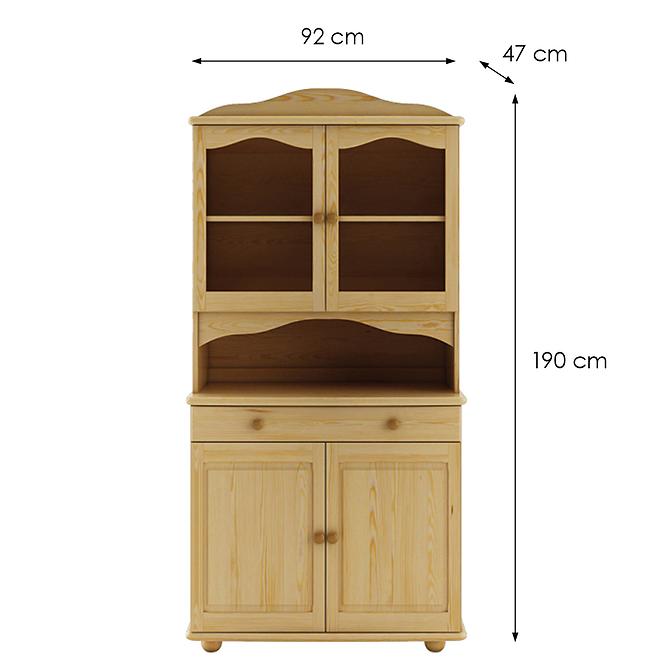 Vitrína z Borovice KW102 surová