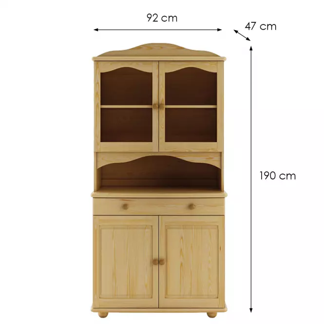 Vitrína z Borovice KW102 surová,2