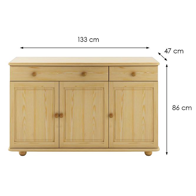 Vitrína z Borovice KW110 surová