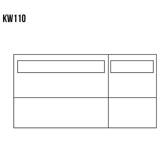Vitrína z Borovice KW110 surová,3