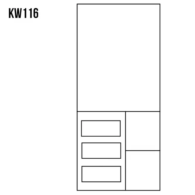 Vitrína z Borovice KW116 surová,3