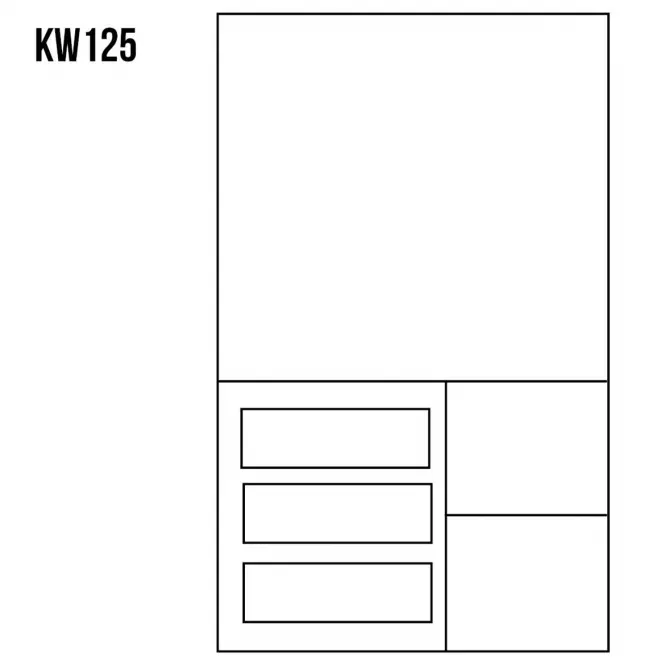 Vitrína z Borovice KW125 surová