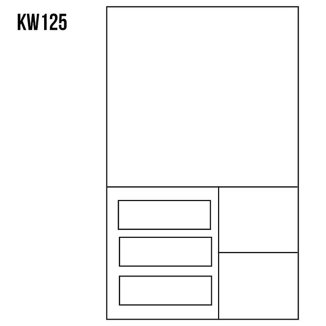 Vitrína z Borovice KW125 surová