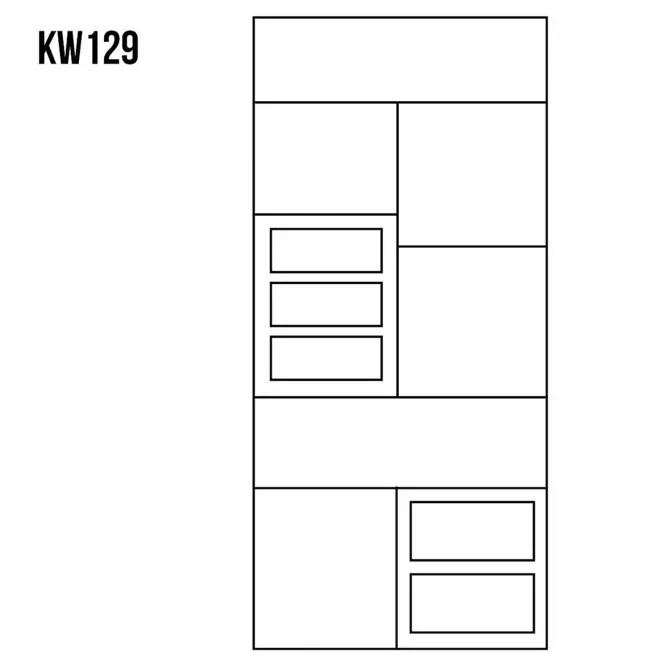 Vitrína z Borovice KW129 surová