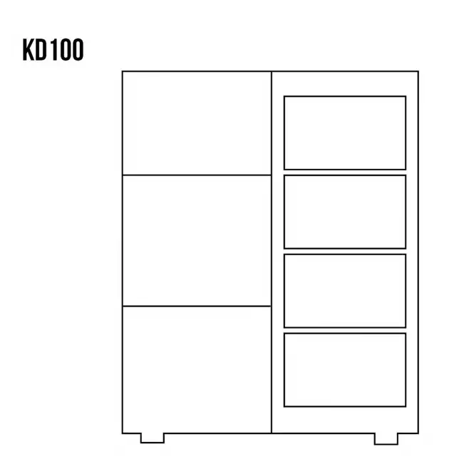 Komoda z Borovice KD100 surová,3