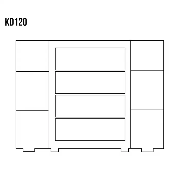 Komoda z Borovice KD120 surová