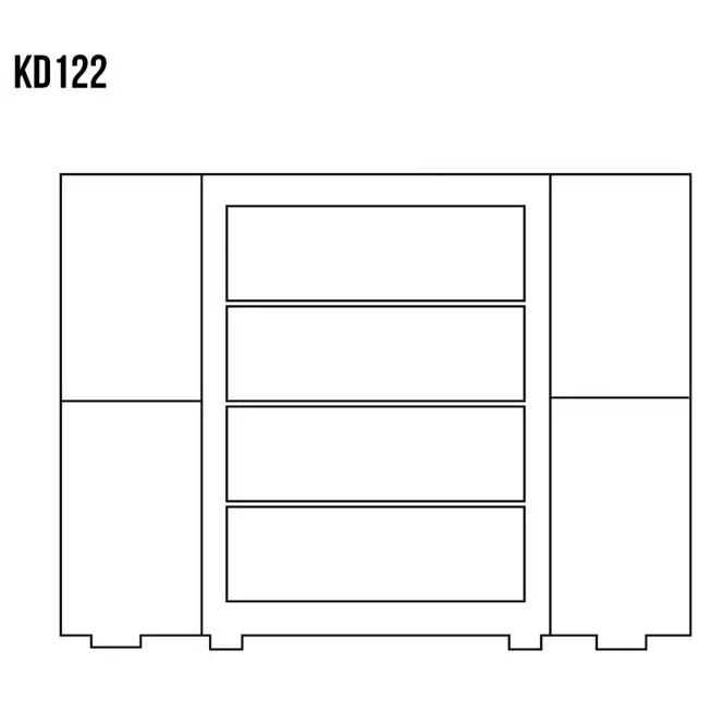 Komoda z Borovice KD122 surová,3