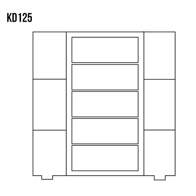 Komoda z Borovice KD125 surová