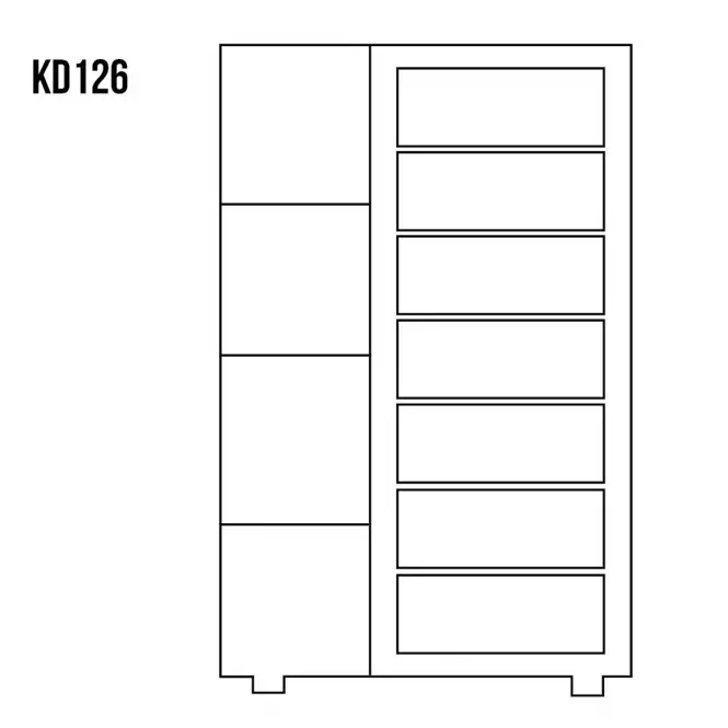 Komoda z Borovice KD126 surová,3