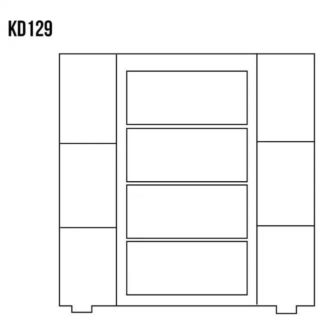 Komoda z Borovice KD129 surová,3
