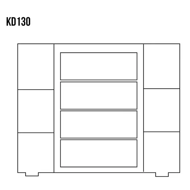 Komoda z Borovice KD130 surová
