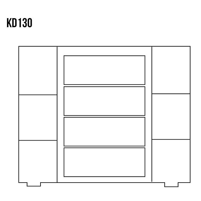 Komoda z Borovice KD130 surová
