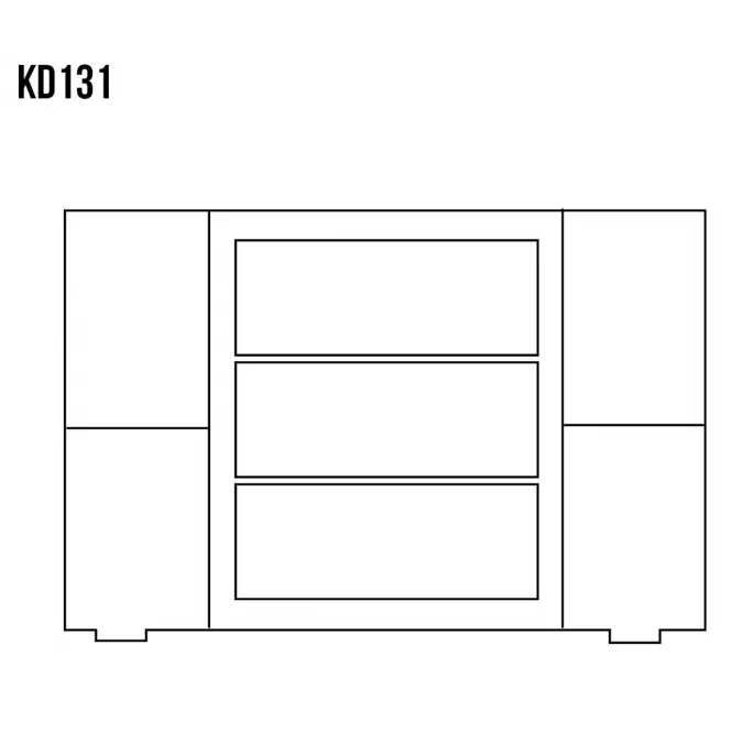 Komoda z Borovice KD131 surová