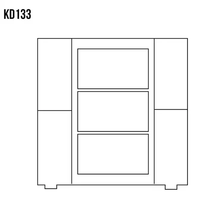 Komoda z Borovice KD133 surová,3