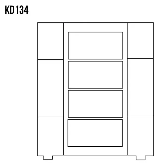 Komoda z Borovice KD134 surová