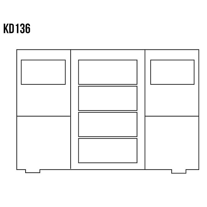 Komoda z Borovice KD136 surová