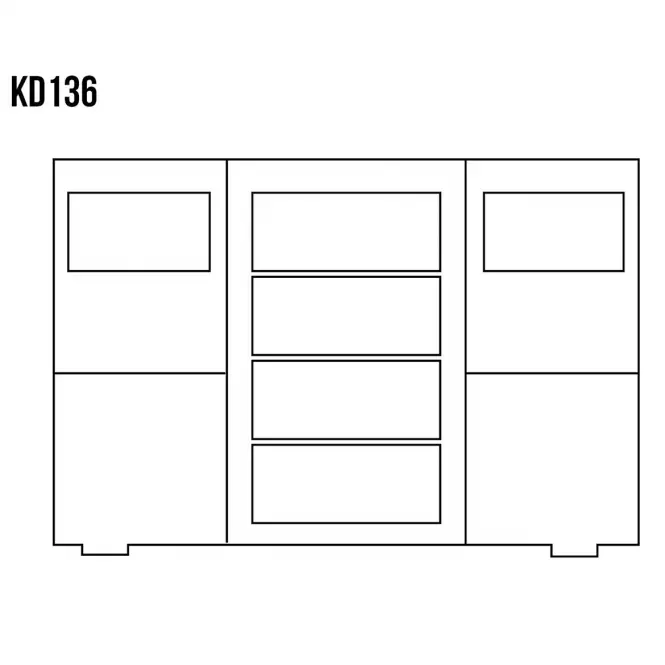 Komoda z Borovice KD136 surová,3