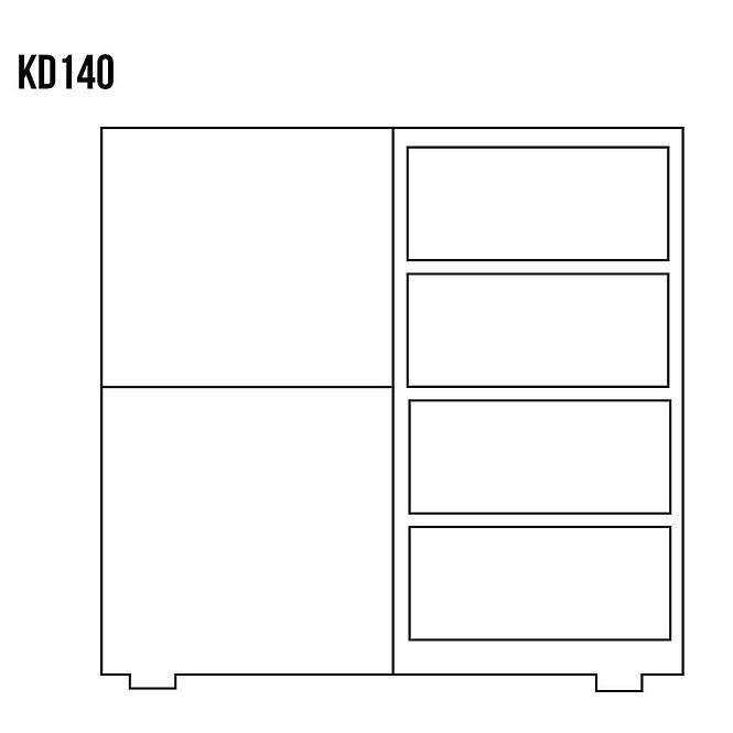 Komoda z Borovice KD140 surová