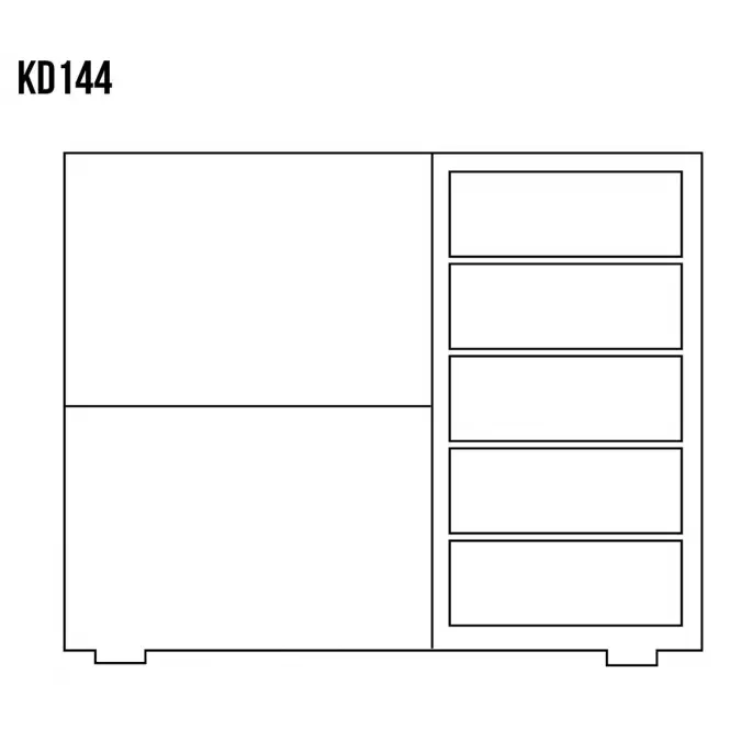 Komoda z Borovice KD144 surová