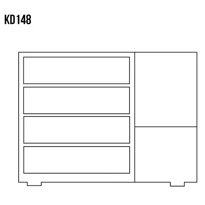 Komoda z Borovice KD148 surová