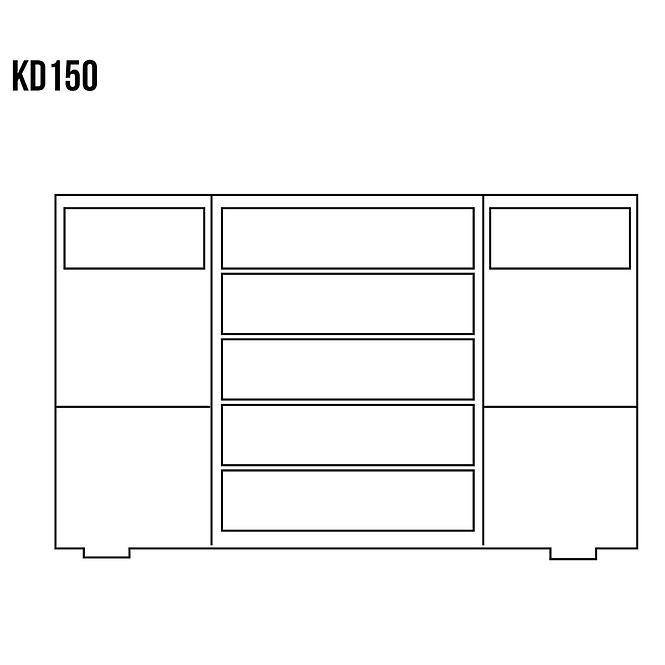 Komoda z Borovice KD150 surová