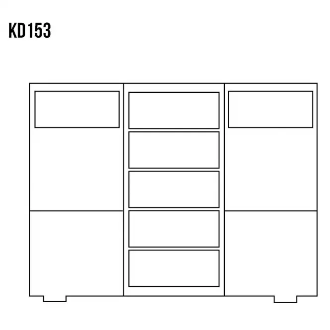 Komoda z Borovice KD153 surová