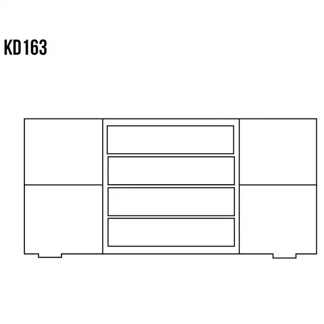 Komoda z Borovice KD163 surová